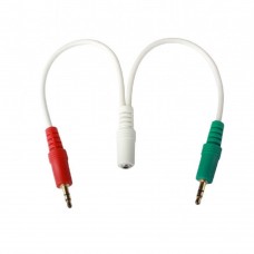 кабели Кабель аудио сигнала Cablexpert, джек3.5 нушники + 3.5 микрофон-> джек3.5 4pin, длина 20см, белый (CCA-418W)