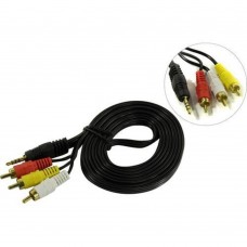 кабели Exegate EX284945RUS Кабель аудио ExeGate EX-CCA-4P2R-2.0 (3.5mm Jack M/3xRCA M, 2м)