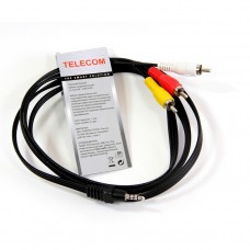 кабели Telecom Кабель соединительный (TAV4545-1.5M) 3.5 Jack (M)/3 RCA (M) 6926123462270