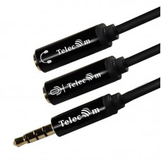 кабели Telecom TAV204M-0.2M Кабель-адаптер  3.5ST(M)/2*3.5 ST(F), 0.2м, Telecom PRO <TAV204M-0.2M>