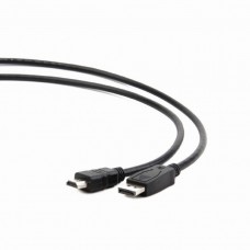 Кабели HDMI / DVI / DP Bion Кабель DisplayPort - HDMI, 20M/19M, однонаправленный конвертор сигнала с DisplayPort в HDMI, 1м, черный BXP-CC-DP-HDMI-010