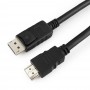 Кабели HDMI / DVI / DP Bion Кабель DisplayPort - HDMI, 20M/19M, однонаправленный конвертор сигнала с DisplayPort в HDMI, 3м, черный BXP-CC-DP-HDMI-030