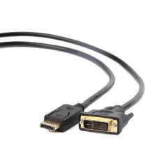 Кабели HDMI / DVI / DP Bion Кабель DisplayPort - DVI, 20M/24+1M, позолоченные контакты, 1,8м, черный BXP-CC-DPM-DVIM-018