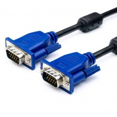 Кабели HDMI / DVI / DP Bion Кабель VGA 15M/15M, экранированный, феритовые кольца, черный, 1.8м BXP-VGA2-018