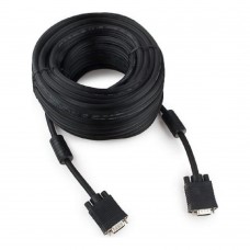 кабели Gembird/Cablexpert CC-PPVGA-20M-B, Кабель VGA Premium , 15M/15M, 20м, черный, тройной экран,феррит.кольца