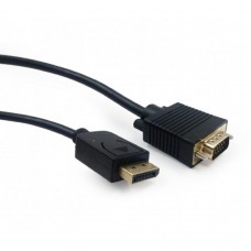 кабели Cablexpert Кабель DisplayPort->VGA, 1,8м, 20M/15M, черный, экран, пакет (CCP-DPM-VGAM-6)