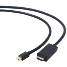 кабели Cablexpert Кабель mDP-HDMI, 20M/19M, 1.8м, черный, позол.разъемы, пакет (CC-mDP-HDMI-6)