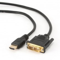 кабель Filum Кабель HDMI-DVI-D 1.8 м., медь, черный, разъемы: HDMI A male-DVI-D single link male, пакет. FL-C-HM-DVIDM-1.8M (894189)