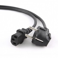 кабели Кабель питания Cablexpert 1.8м, Schuko- C13, 6А, черный, с заземлением, пакет PC-186
