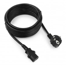 кабели Cablexpert Кабель питания 5м, Schuko- C13, 3х1кв.мм, черный, с заземлением, пакет (PC-186-1-5M)				