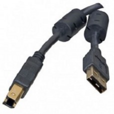 кабели 5bites UC5010-018A Проф. Кабель  USB2.0, AM/BM, зол.разъемы, ферр.кольца, 1.8м., черный