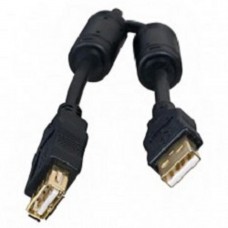 кабели 5bites UC5011-030A Проф. Кабель  USB2.0, AM/AF, зол.разъемы, ферр.кольца, 3м., черный