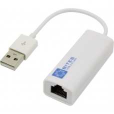 кабели 5bites Кабель-адаптер UA2-45-02WH USB2.0 сетевая карта -> RJ45 10/100 Мбит/с, 10см
