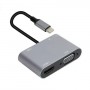 кабели Aopen/Qust Кабель ACU4511 Адаптер USB Type-Cm-->VGA, HDMI 4k*30Hz, USB3.0, PD, Audio, iOpen (Aopen/Qust)<ACU4511>4895182217928