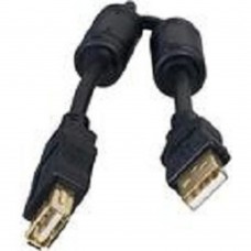 кабели Bion Кабель удлинительный USB 2.0 A-A (m-f), позолоченные контакты, ферритовые кольца, 1.8м, черный BXP-CCF-USB2-AMAF-018