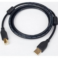 кабели Bion Кабель интерфейсный USB 2.0 AM/BM, позолоченные контакты, ферритовые кольца, 3м, черный BXP-CCF-USB2-AMBM-030