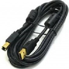 кабели Bion Кабель интерфейсный USB 2.0 AM/BM, позолоченные контакты, ферритовые кольца, 1.8м, черный BXP-CCF-USB2-AMBM-018