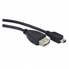 кабели Gembird/Cablexpert  A-OTG-AFBM-002 AF/Mini-BM,  Кабель USB 2.0 OTG , 0.15м, пакет 