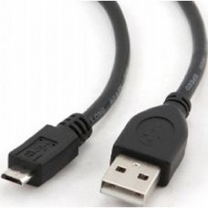кабели Cablexpert Кабель USB 2.0 Pro, AM/microBM 5P, 1м, экран, черный, пакет (CCP-mUSB2-AMBM-1M)