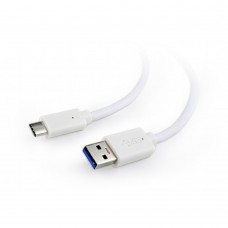 кабели Cablexpert Кабель USB3.0 AM/USB Type-C, 1м, белый, пакет (CCP-USB3-AMCM-1M-W)