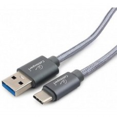 кабели Cablexpert Кабель USB 3.0 CC-P-USBC03Gy-1.8M AM/Type-C, серия Platinum, длина 1.8м, титан, блистер	