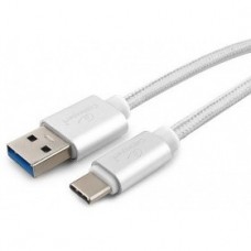 кабели Cablexpert Кабель USB 3.0 CC-P-USBC03S-1.8M AM/Type-C, серия Platinum, длина 1.8м, серебро, блистер		