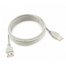 кабели Кабель-удлинитель USB2.0 Cablexpert CC-USB2-AMAF-10-N, AM/AF, медь, 3.0м, серый, пакет