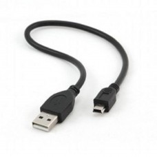 кабели Gembird CCP-USB2-AM5P-1 USB 2.0 кабель PRO для соед. 0,3м AM/miniBM  позол.конт., черный 