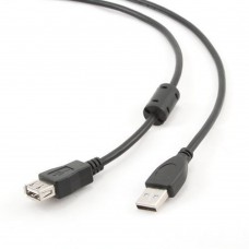 кабель Filum Кабель удлинитель USB 2.0 Pro, 1 м., черный, разъемы: USB A male-USB A female, пакет.FL-CPro-U2-AM-AF-F1-1M (894172)