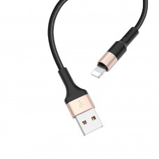 кабели HOCO HC-80183 X26/ USB кабель Lightning/ 1m/ 2A/ Нейлон/ Black&Gold