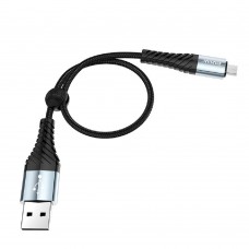 кабели HOCO HC-10543 X38/ USB кабель Micro/ 1m/ 2.4A/ Нейлон/ Black
