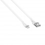 кабели LDNIO LS553/ USB кабель Lightning/ 3m/ 2.1A/ медь: 152 жилы/ Плоский/ White