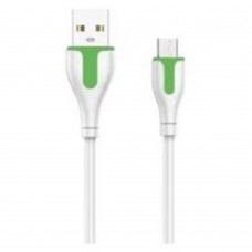 кабели LDNIO LS571/ USB кабель Micro/ 1m/ 2.1A/ медь: 60 жил/ White&Green