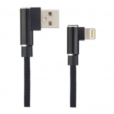 кабели PERFEO Кабель для iPhone, USB - 8 PIN (Lightning), угловой, черный, длина 1 м., бокс (I4315)
