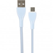кабели PERFEO Кабель USB A вилка - Micro USB вилка, 2.4A, голубой, силикон, длина 1 м., ULTRA SOFT (U4022)
