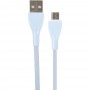 кабели PERFEO Кабель USB A вилка - Micro USB вилка, 2.4A, голубой, силикон, длина 1 м., ULTRA SOFT (U4022)