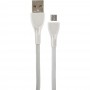 кабели PERFEO Кабель USB A вилка - Micro USB вилка, 2.4A, серый, силикон, длина 1 м., ULTRA SOFT (U4021)