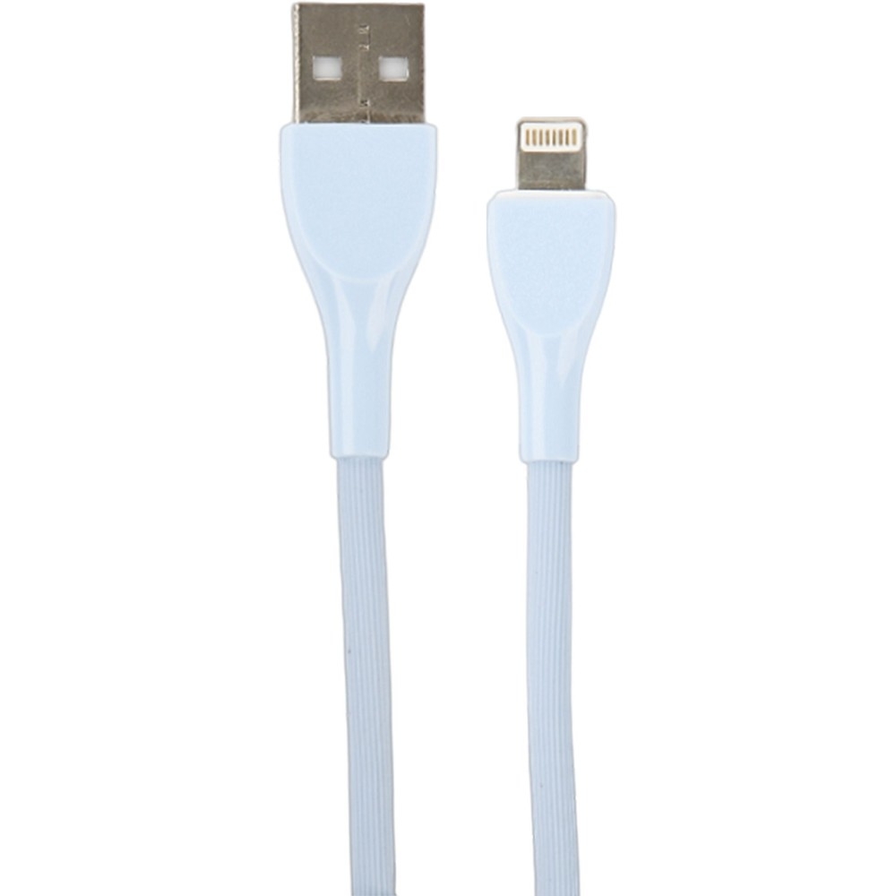 кабели PERFEO Кабель USB A вилка - Lightning вилка, 2.4A, голубой, силикон, длина 1 м., ULTRA SOFT (I4333)