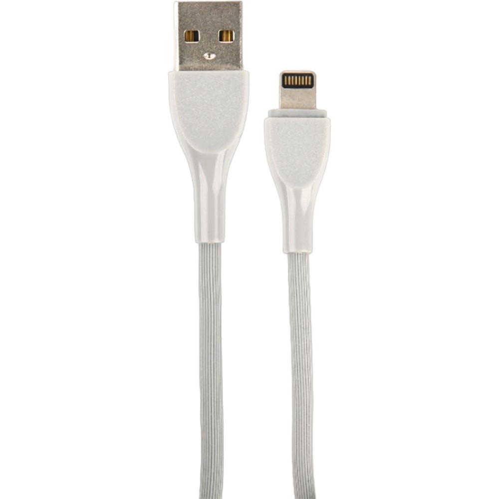 кабели PERFEO Кабель USB A вилка - Lightning вилка, 2.4A, серый, силикон, длина 1 м., ULTRA SOFT (I4332)