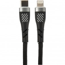 кабели PERFEO Кабель USB C вилка - Lightning вилка, 60W, черный, длина 1 м., POWER (C1005)