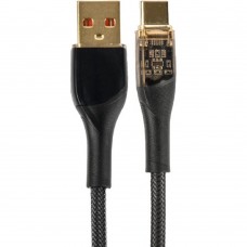 кабели PERFEO Кабель USB A вилка - USB Type-C вилка, 20W, нейлон, черный, длина 1 м., PREMIUM (U4710)