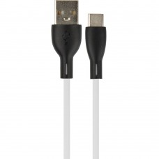 кабели PERFEO Кабель USB A вилка - C вилка, 2.4A, белый, силикон, длина 1 м., SILICON (U4716)
