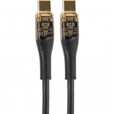 кабели PERFEO Кабель USB C вилка - C вилка, 60W, нейлон, черный, длина 1 м., PREMIUM (C1102)