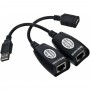 кабели Telecom Адаптер-удлинитель USB-AMAF/RJ45, по витой паре до 45m <TU824> 6926123510322