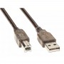 кабели Telecom VUS6900T-3M Кабель USB2.0 AM/BM 3m прозрачная изоляция