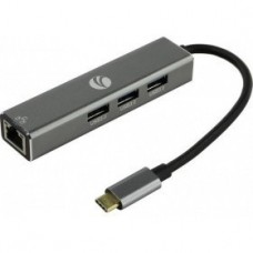 кабели VCOM DH311A Кабель-концентратор USB 3.1 Type-Cm --> RJ-45+3port USB3.0(f)  Aluminum Shell VCOM DH311A 4895182246775