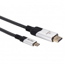 кабели VCOM CU423MCV-1.8M Кабель-адаптер USB 3.1 Type-Cm --> HDMI A(m) 8K@30Hz, 1.8m ,Alumi Shell,VCOM <CU423MCV-1.8M> 4895182217980