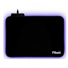коврики Filum FL-MPL-M-GAME Коврик игровой для мыши, серия- Bulldozer, черный, подсветка, оверлок, размер “M”- 350*250*4 мм, ткань+резина.