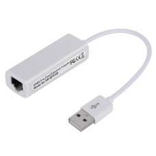 переходники Bion Переходник с кабелем USB A - RJ45, 100мб/с, длинна кабеля 10 см, белый BXP-A-USBA-LAN-100