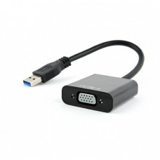 переходник Cablexpert Видео-адаптер USB3 – VGA , черный (AB-U3M-VGAF-01)